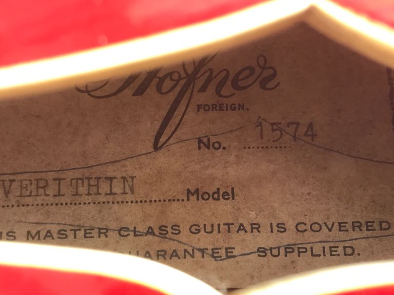 1963 Hofner Verithin