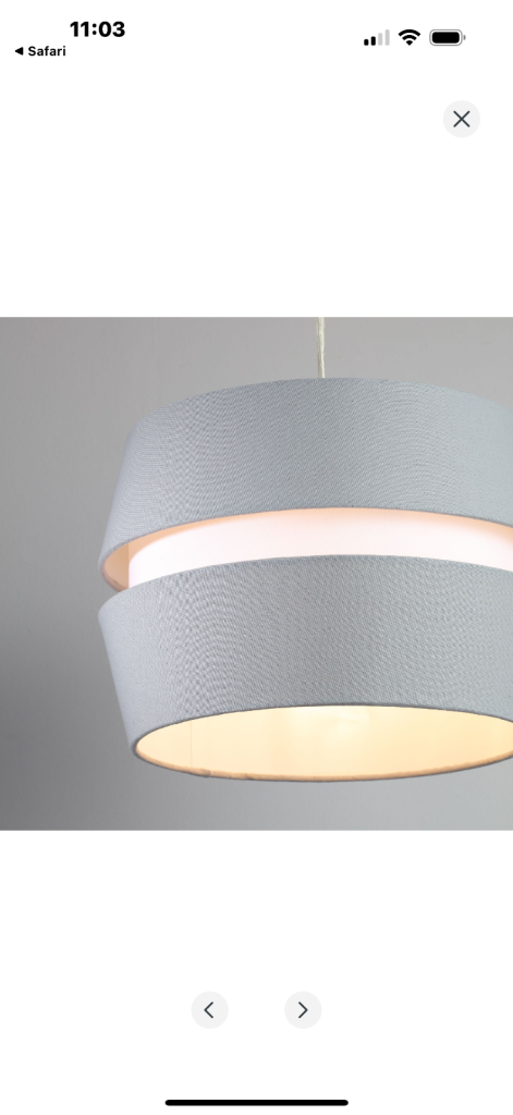 Colours Cassio light grey two tier cylinder light shades 