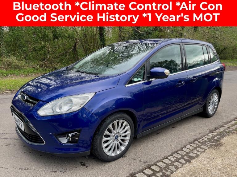2014 Ford Grand C-Max 1.6TDCi Titanium Diesel 7 Seater MPV In Blue  MPV Diesel Manual