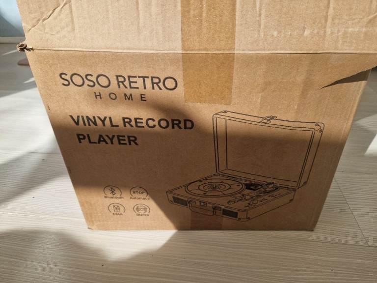 Soso retro vinyl record player 