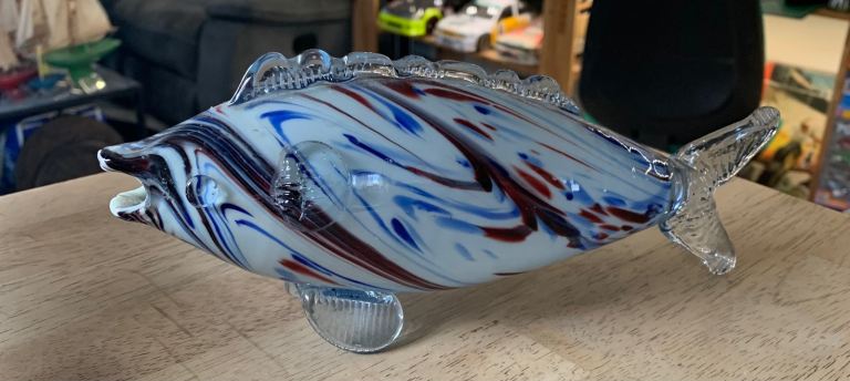 Vintage blown murano glass fish