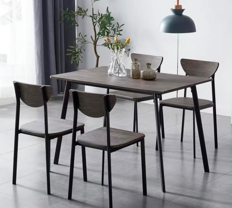 Modern Dining Table and 4 Chairs Set – New Condition