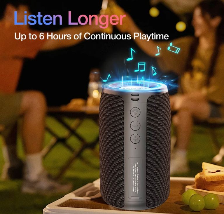 Portable Wireless Bluetooth Speaker, 15W Stereo Mini Waterproof Subwoofer