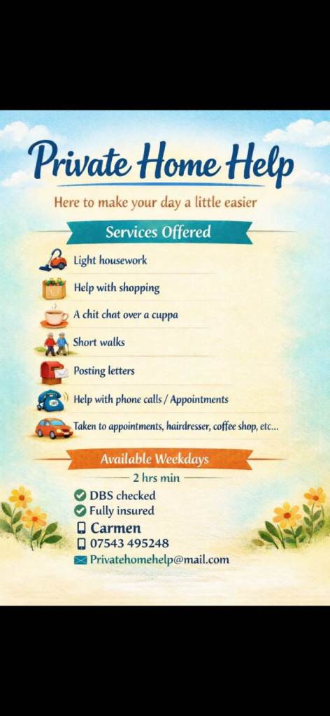 💥🤝Private Home Help🤝💥