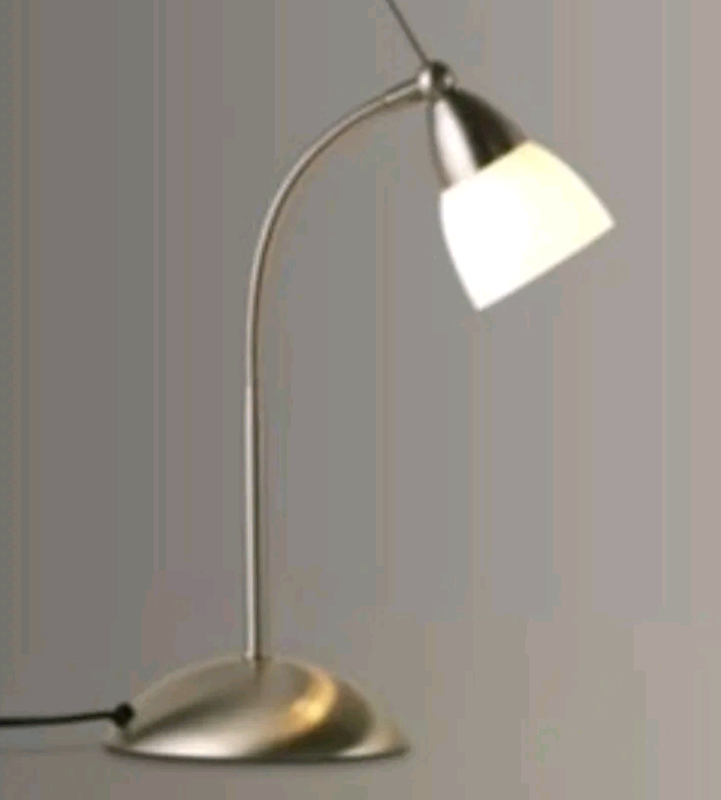 John Lewis ANYDAY Contact Touch Desk Lamp, Brass