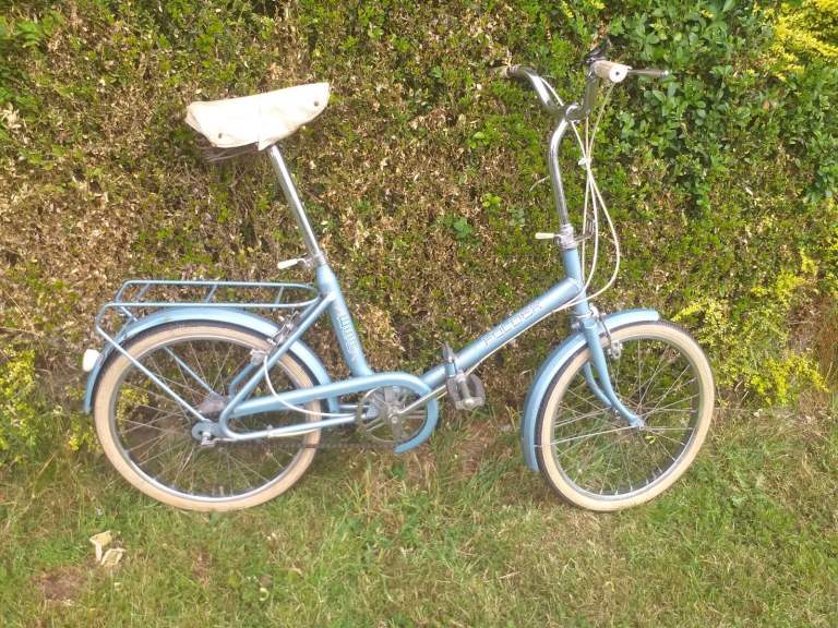 BSA Folding Bike Blue - Small Rear Rack - Mudguards 