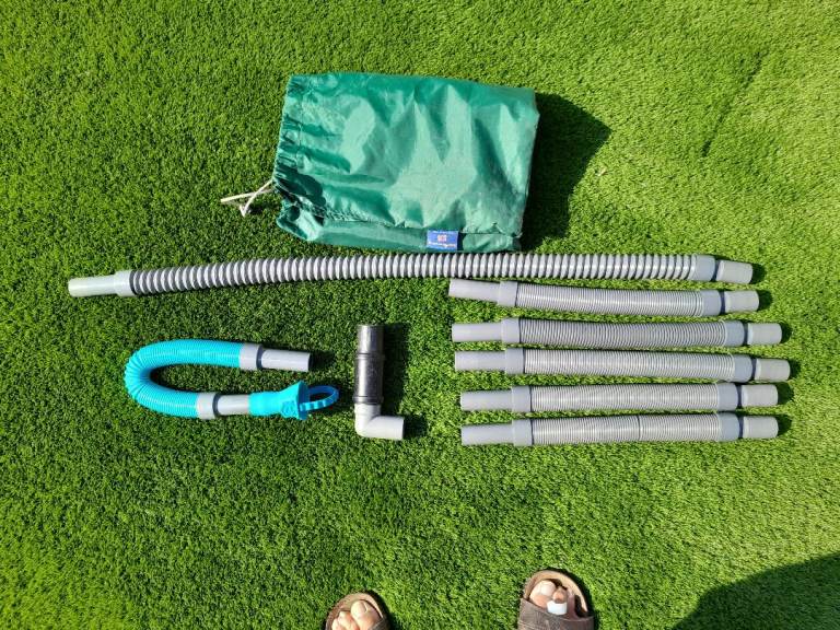 Six COLAPZ extendable waste pipes and water container filler 