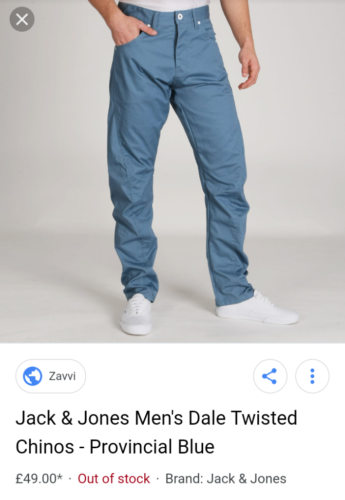 Jack & Jones Core Dale Twisted Chinos - size 30R *BNWOT*
