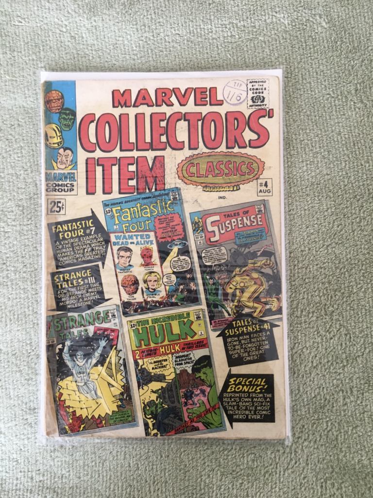 Marvel comics original Marvel collectors items classics #4 1966 