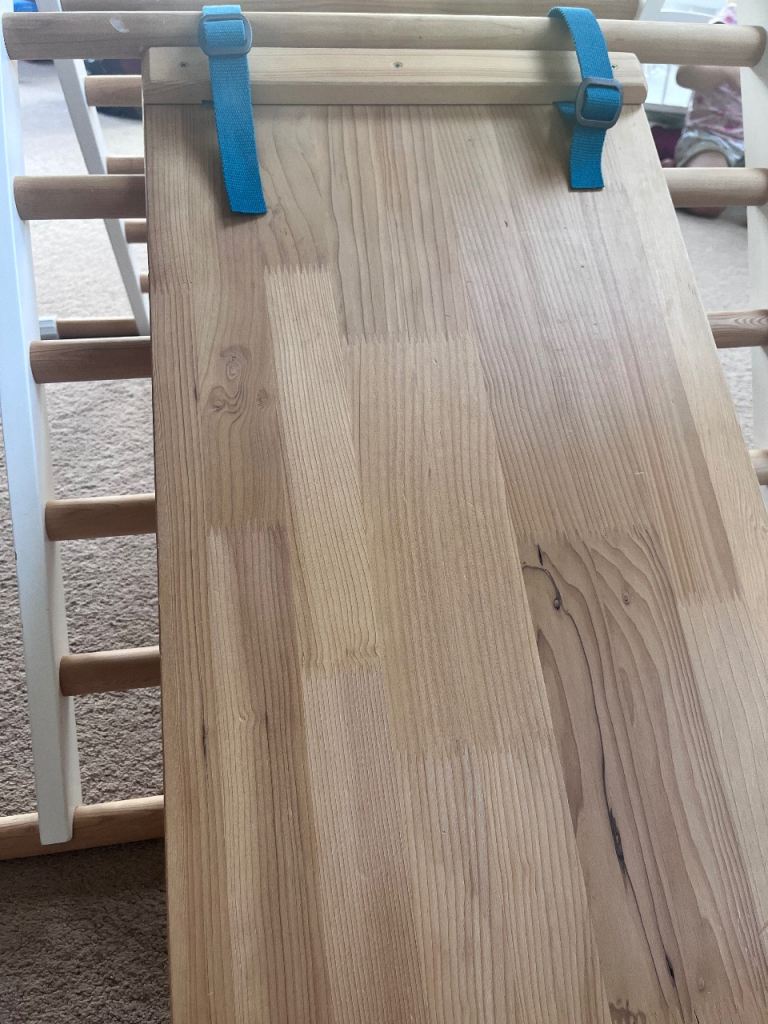 Wooden Climbing Frame with Slide - good Condition