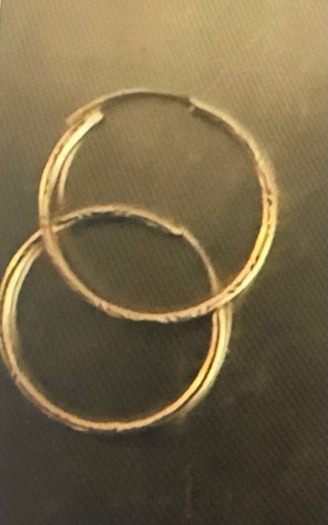 9ct Gold Hoops Sleepers  Earrings  