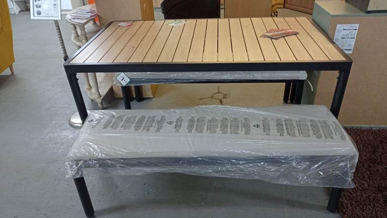 image for £249 Displayed Garden Dining Table With 2 Benches