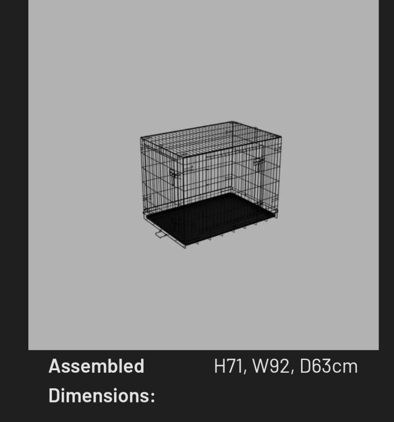 A new still boxed folding metal 36inch pet cage with removable plastic 