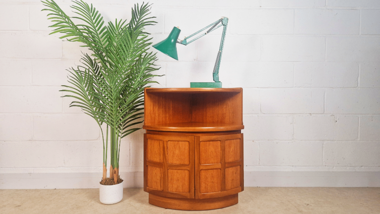 Nathan Parker Knoll Vintage Mid Century Medium Teak Corner Compact Unit Sideboard PG157