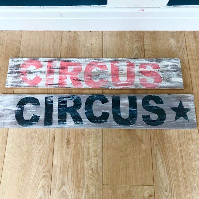 WOODEN CIRCUS SIGNS, HOME BAR MAN CAVE, SHE SHED, FUNFAIR RETRO, HAND MADE