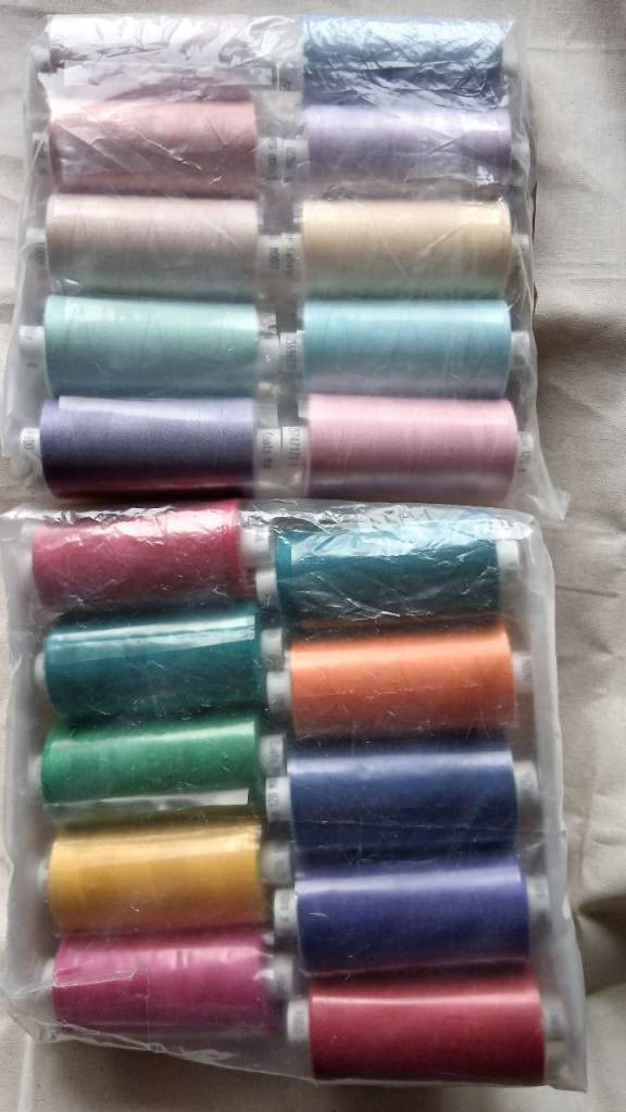 Selection Pack 20 Reels of Moon threads 1000 Yards Per Reel Coats Spun Polyester Hand/ Machine 