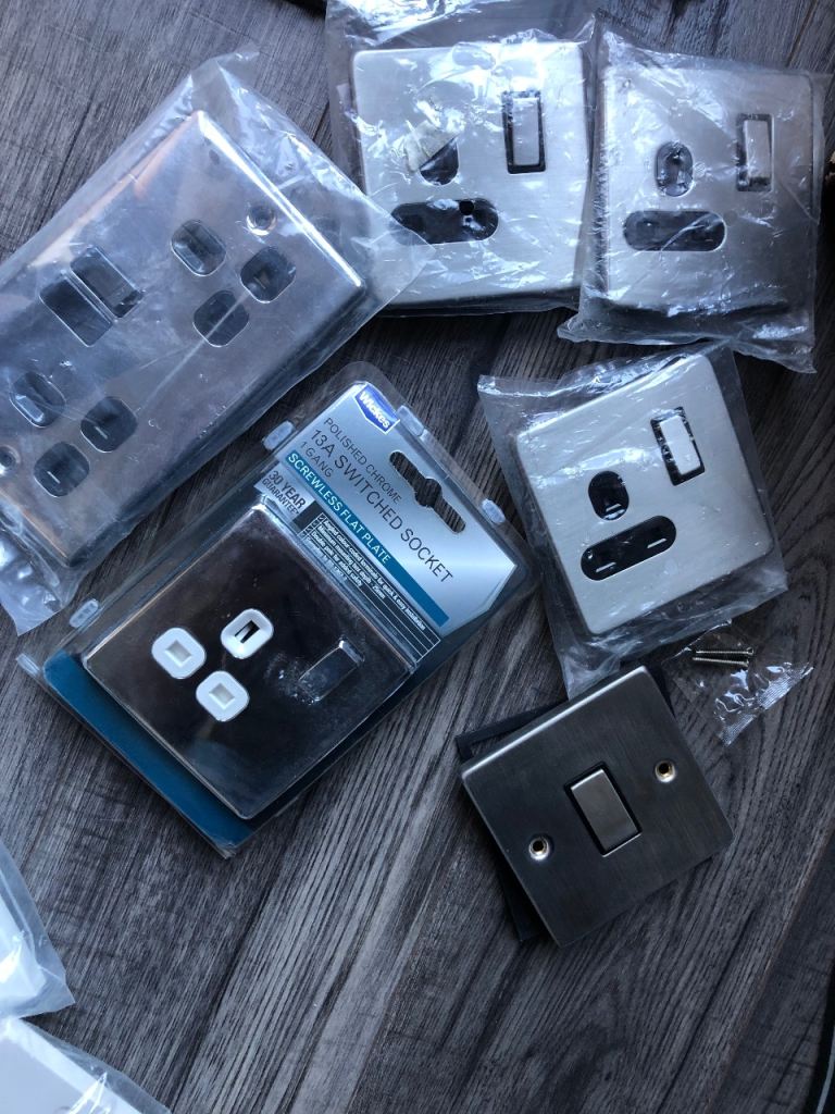 New Electrical Sockets and Switches – Various Finishes