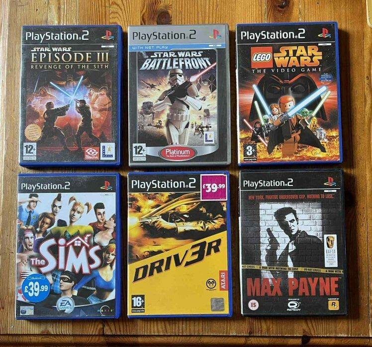 6 x Vintage original PlayStation 2 games