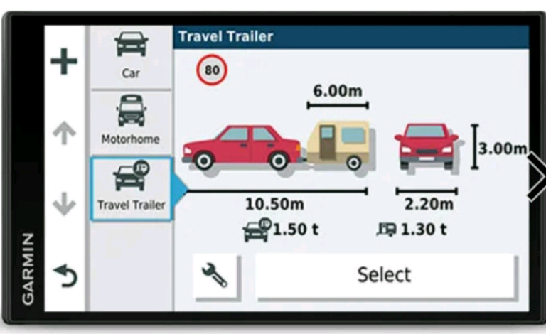 Garmin 780 camper caravan satnav