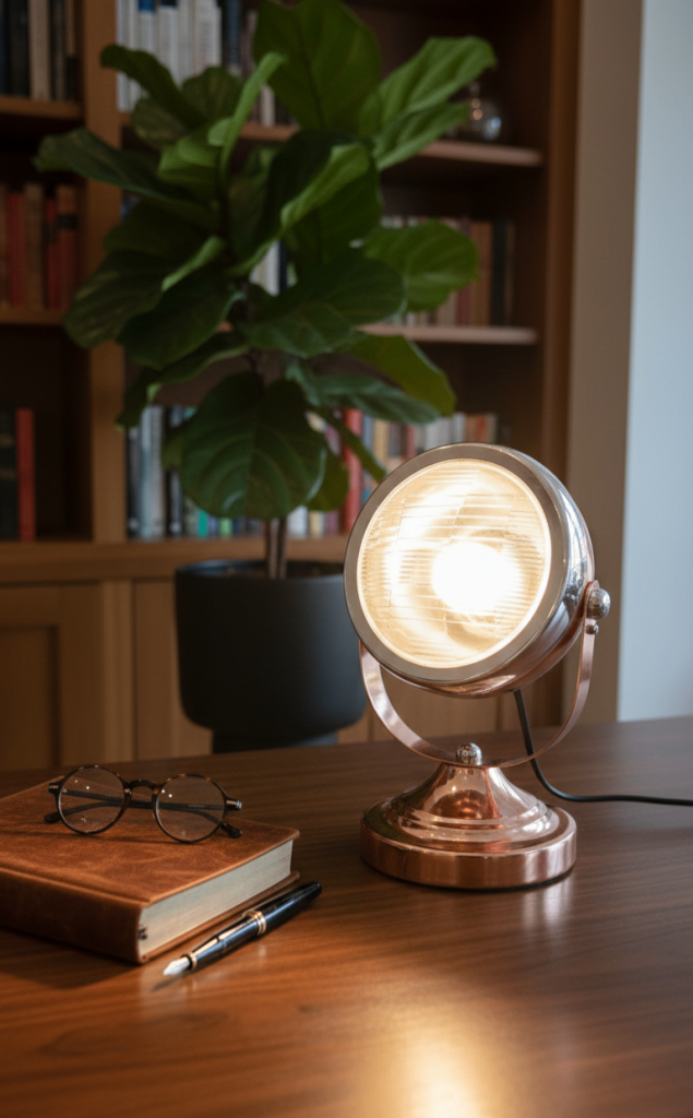 ​Vintage Style Rose Gold Headlight Desk Lamp - GingerSnap Industrial Light rrp £40+