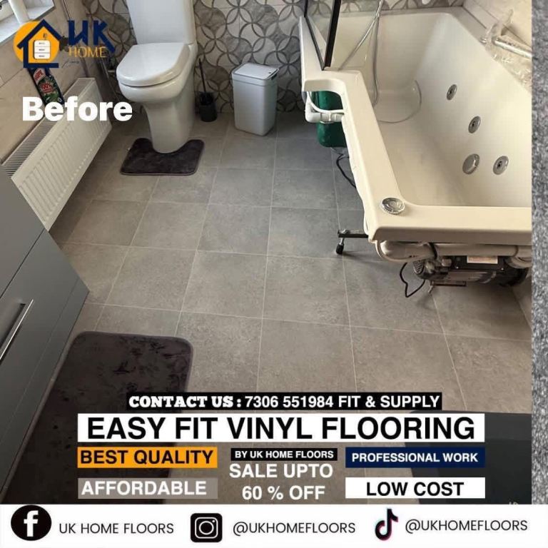 Low cost easy fit vinyl flooring 