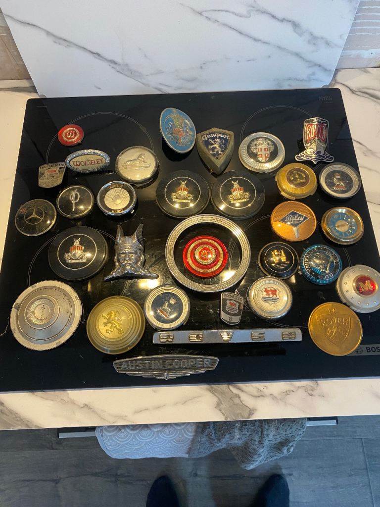 Vintage car badges and emblems 