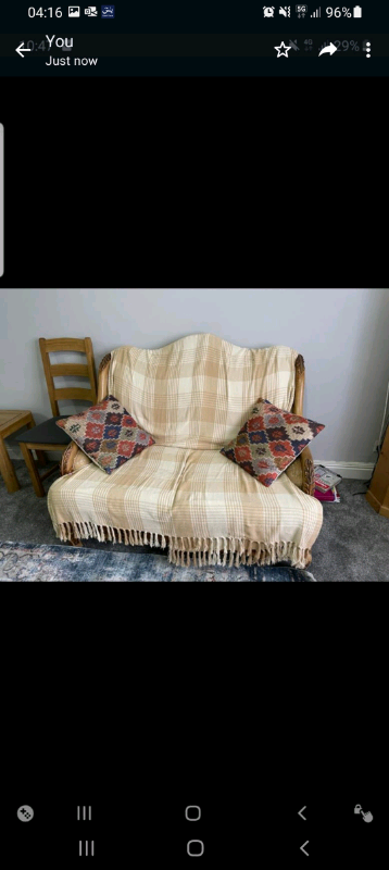 Fabric wooden sofa
