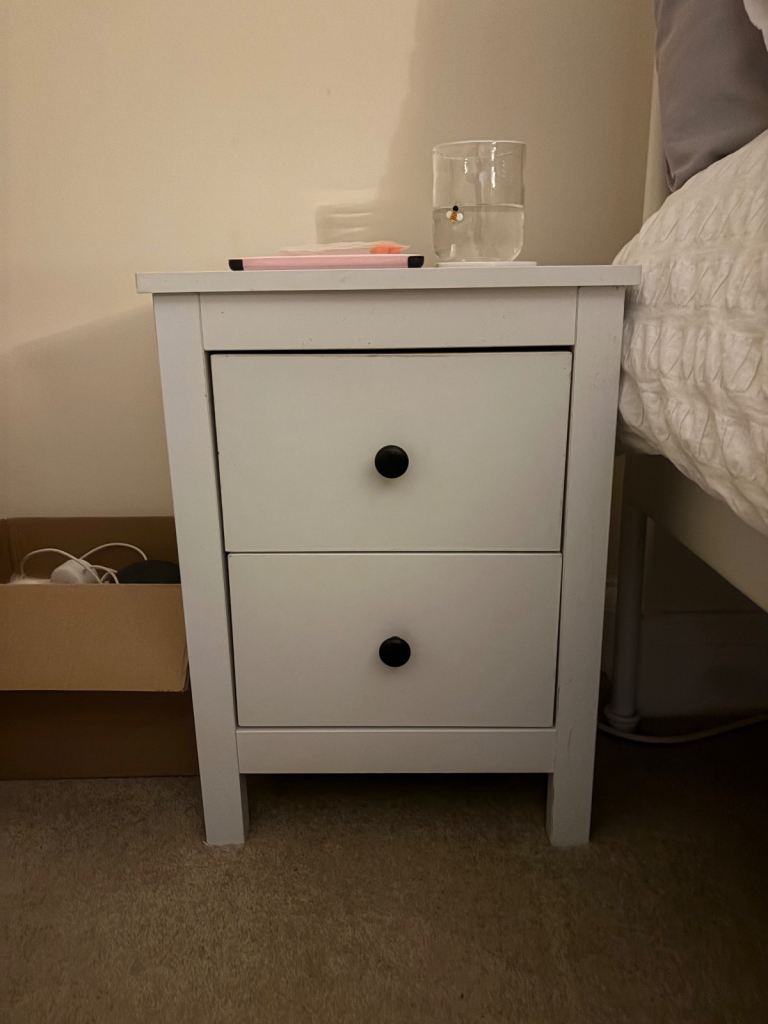 White Bed Side Table 