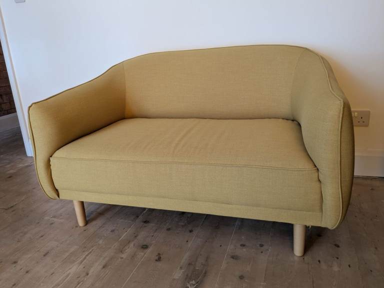 Two seats sofa mustard