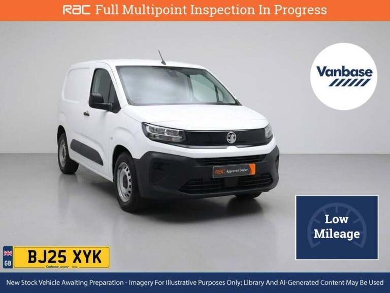 2025 Vauxhall Combo Electric 52kWh Prime Panel Van 5dr Electric Auto SWB (7.4kW Charger) (136 ps)...