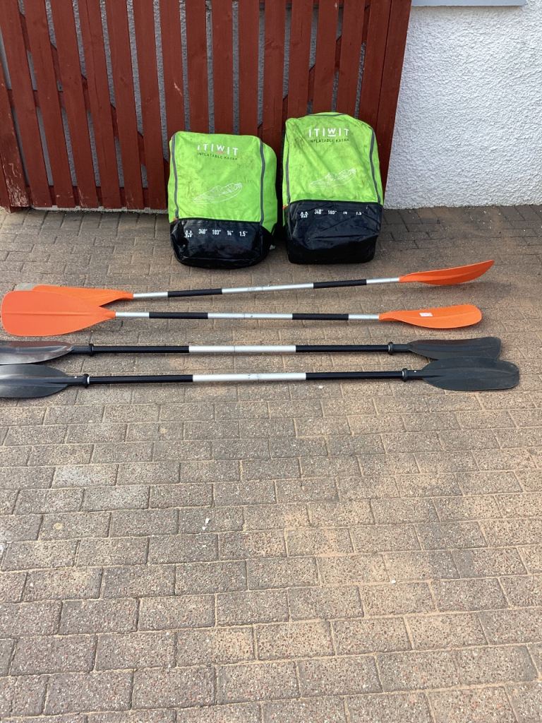 ITIWIT Inflatable Kayaks and Paddles – Good Condition  £220 for the pair 