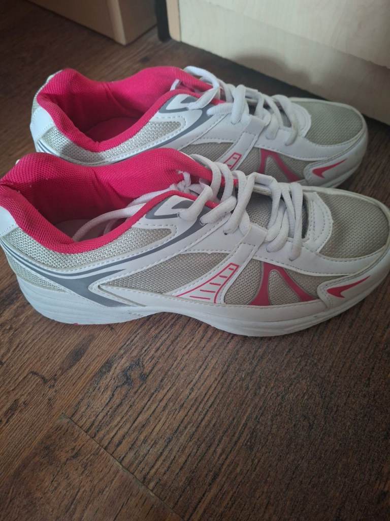 Grisport Women's Trainers – White and Pink, Good Condition