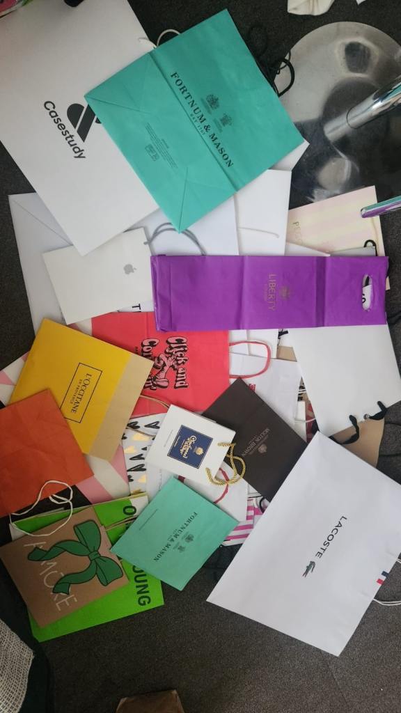 Paper shopping bags designer and mixed