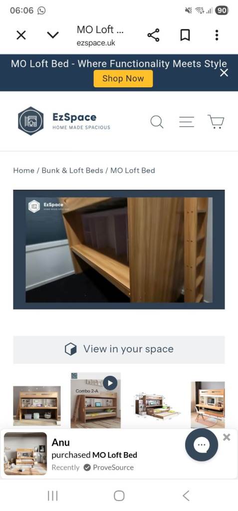 Single or Double loft bed for sale. Excellent condition.