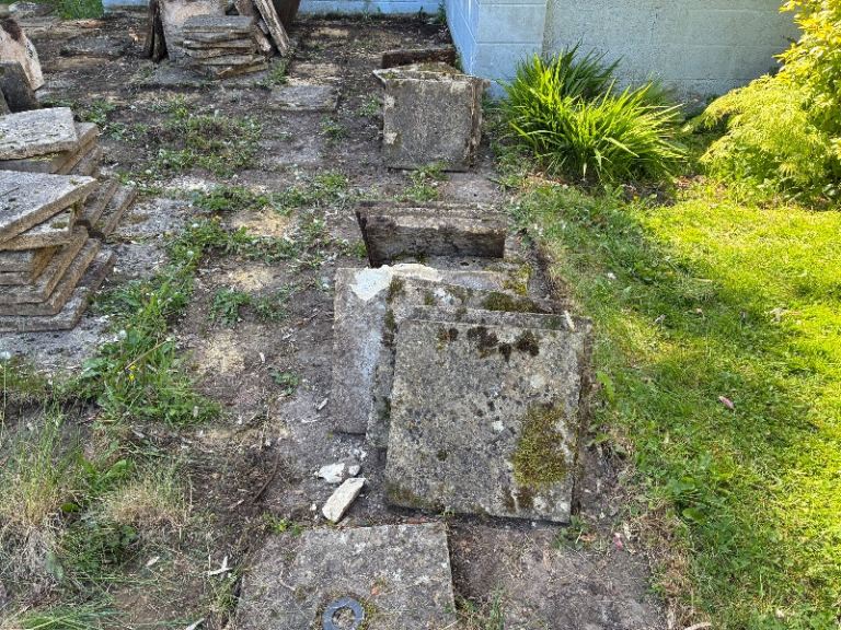 Concrete patio slabs