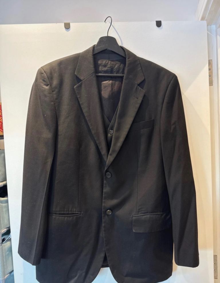 image for YoungLine Black Suit Jacket and Waistcoat Large/XL