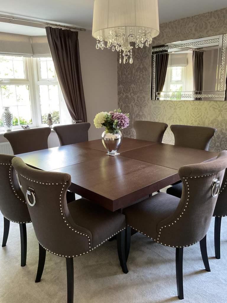 Dining Table and 8 Chairs Set – excellent condition 