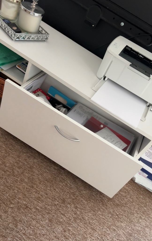 Argos Home Squares 1 Drawer TV Unit - White RRP: £65
