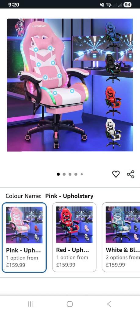  Led Massage Gaming Chair