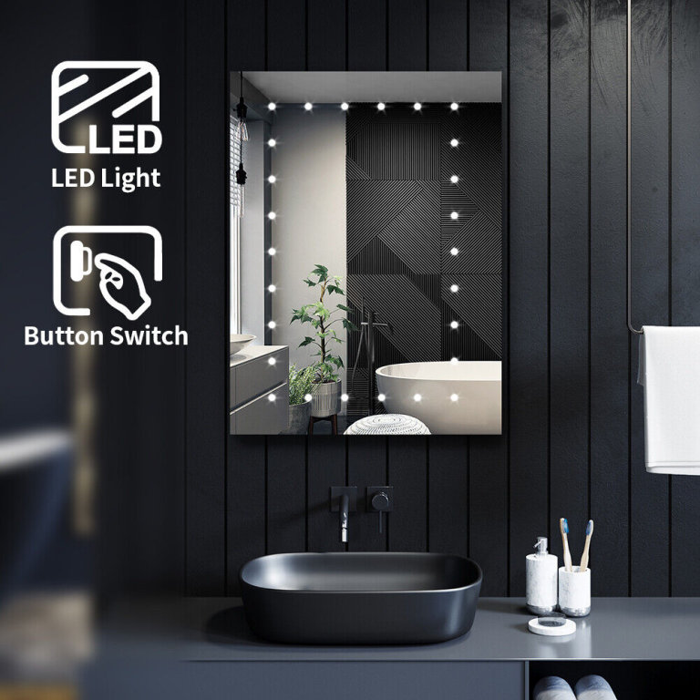 New Led Bathroom Cabinet Mirror 450 x 600mm RRP £210 Our Price £115