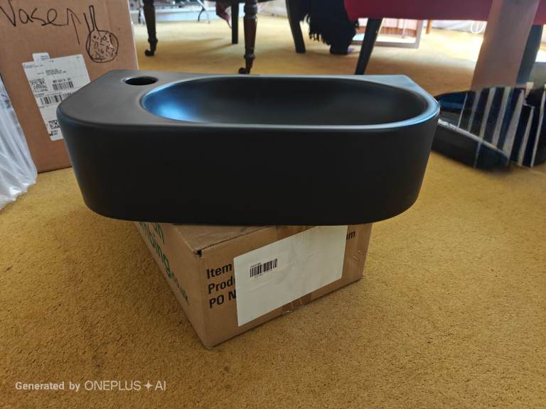 New Black Countertop Basin Sink – Modern Design