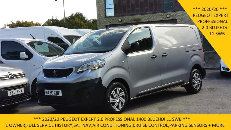 2020 Peugeot Expert 2.0 BLUEHDI PROFESSIONAL L1 SWB IN GREY WITH SAT NAV,AIR CONDITIONING,PARKI P...