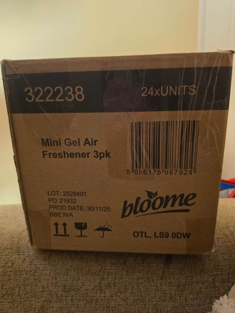 New Bloome Mini Gel Air Fresheners - 24 Packs (3 Gel Units Each)
