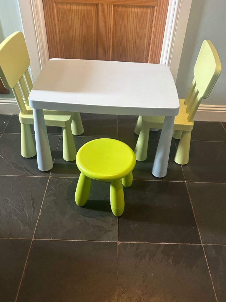 IKEA LATT Children's Table and Chairs Set – Good Condition