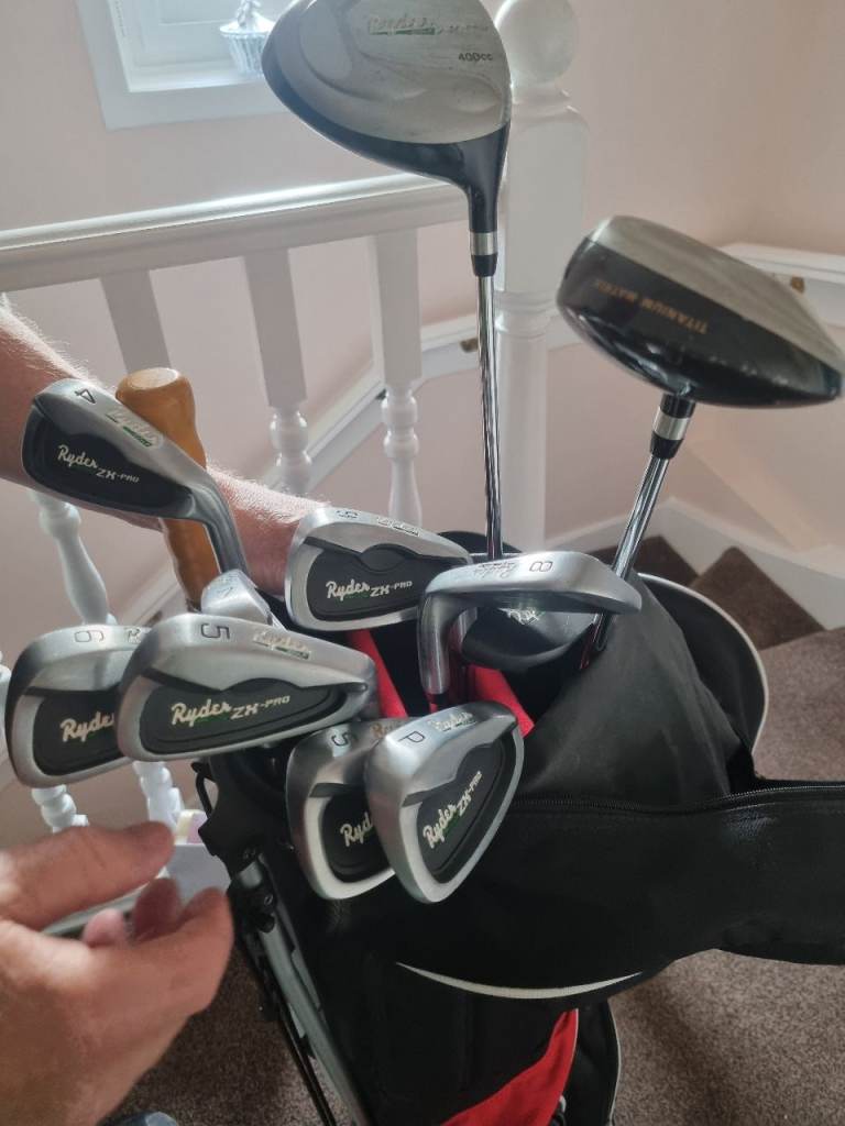 Golf clubs with bag