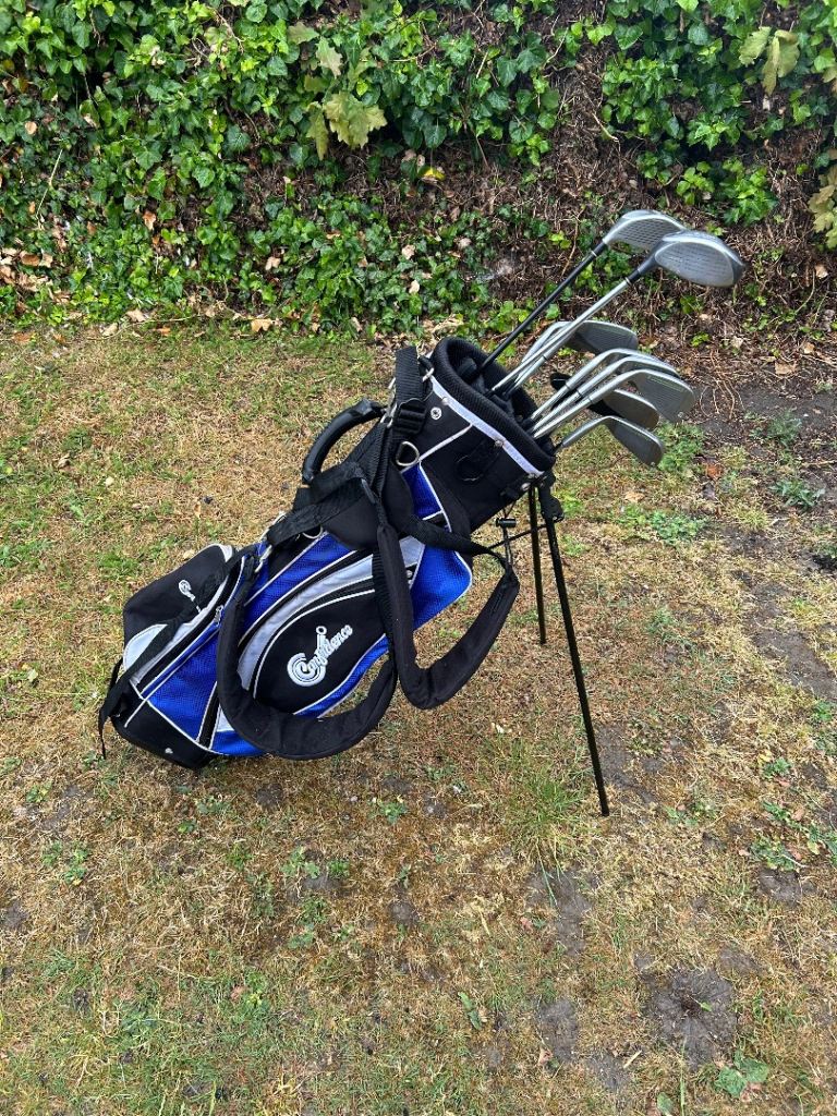 Men’s Golf Clubs Ideal Starter Set Driver 3 Wood 3-9 Iron Pw Putter Stand Bag 
