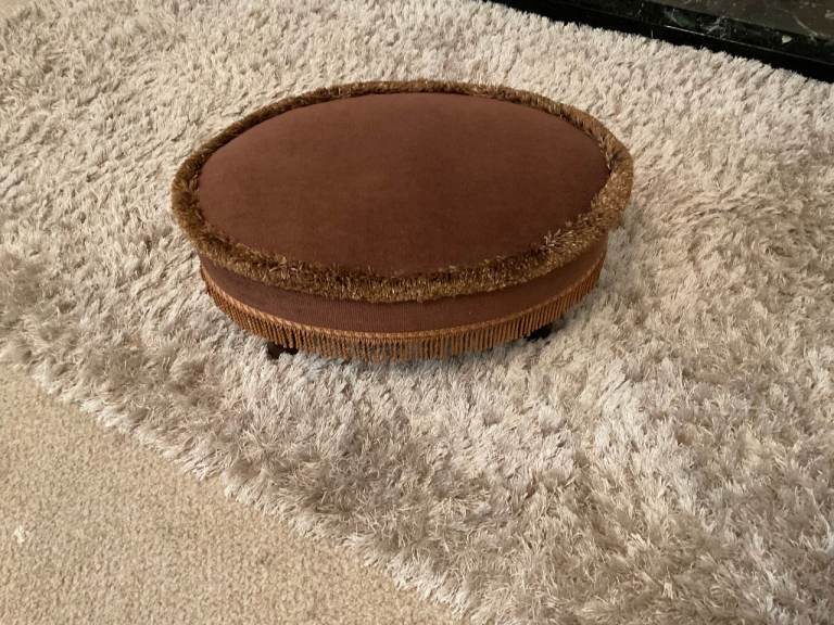  Foot stool dark brown