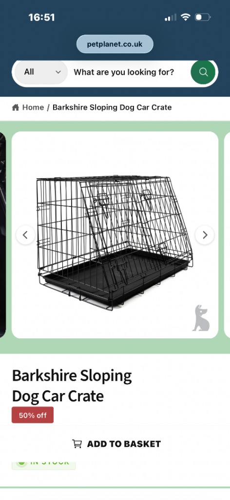 Slanted dog crate brand new 