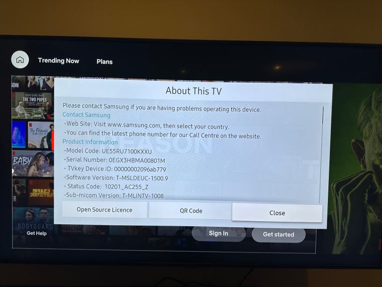 Samsung 55” Smart TV