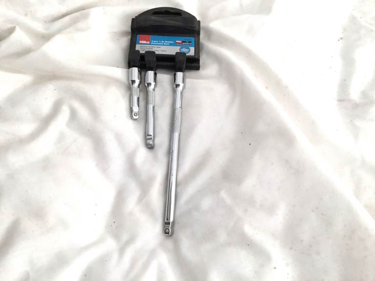 NEW Set 3 Hilka 1/4in Drive Wobble Extension Bars
